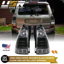 TRD Black/Smoke Reflector UPGRADE LED Tail Light Pair For 2003-09 Toyota 4Runner