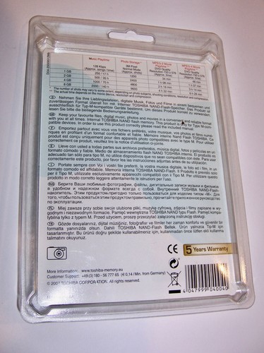 Toshiba 512 MB xD Picture Card 512 MB XD Memory Card Toshiba XD-Picture - Imagen 3 de 3