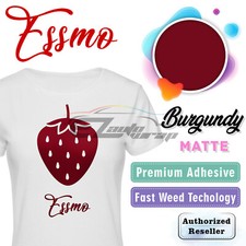 Matte Burgundy Heat Transfer Vinyl HTV T-Shirt 20" Wide Roll Iron On /Heat Press