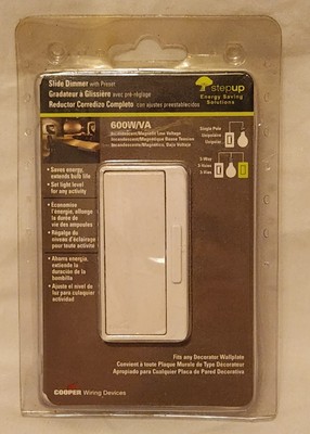 Cooper Smart Master dimmer 600W/VA StepUp Multi-Location Switch New