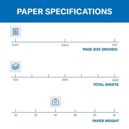 Colored Paper 20 lb Blue Printer Paper 11x 171 Ream (500 Sheets)Pastel
