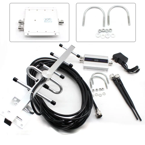 GSM 900MHZ Mobile Phone Signal Amplifier Repeater Network Booster +Yagi Antenna - Picture 1 of 15