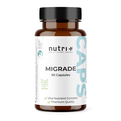 MIGRADE Kapseln - 90 hochdosierte Kapseln - Nährstoff Komplex mit B-Vitamine uvm