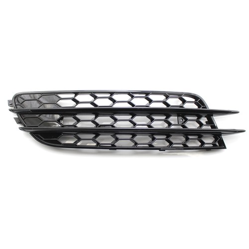Pair Black Front Bumper Fog Light Lamp Cover Grille Grill For Audi A6 C7 2011-15 - Picture 3 of 12