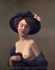 Nude Woman in a Black Hat 8.5x11" Photo Print Félix Vallotton Fine Art Portrait