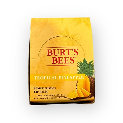 Burt's Bees 12-Pack - Tropical Pineapple Moisturizing Lip Balm