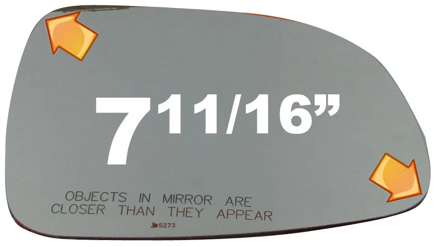 New Convex Right Replacement Mirror For 07-13 Suzuki SX4 W/O Backing Plate - Image 3 of 4