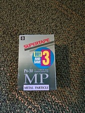 Supertape P6-30 MP 8mm Video Cassette 30 Min SP 60 Min LP - 3 Tapes Pack