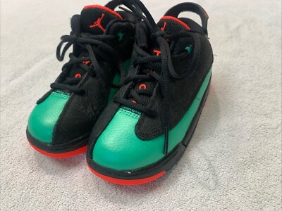 Nike Air Jordan Toddler Shoes Dub Zero Black Infrared 23 Green 725744-035 Sz 8C