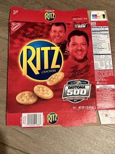 RITZ CRACKER box - empty- Daytona 500 TONY STEWART RYAN NEWMAN