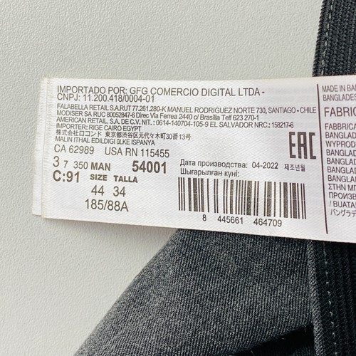 Mango Hombre Gris Oscuro Estándar Cónico Para Vestido Pantalones Eu 44 It 50 W34 - Imagen 9 de 14