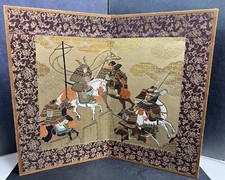 Kyonoshiki hand embroidered folding desktop screen