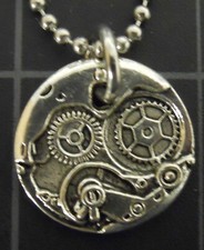 Necklace STEAMPUNK Pendant Stainless Ball Chain New Gears Steam Punk Mechanical