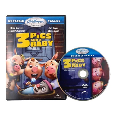 3 Pigs and a Baby (DVD 2008) Unstable Fables Jim Henson Brad Garrett Three NICE!