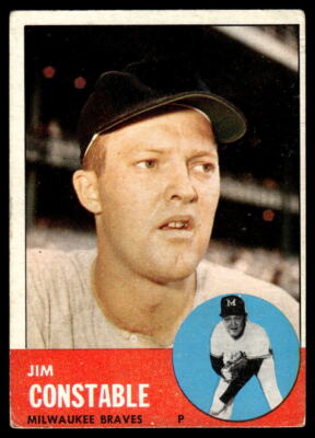 1963 Topps Jim Constable #411 Milwaukee Braves Baseball Card