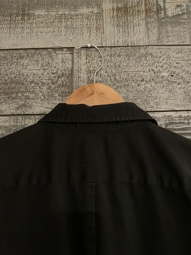 Dickies Girls Button Up Collared Mechanic Shirt Black Teen Girls Size Large EUC - Picture 15 of 16