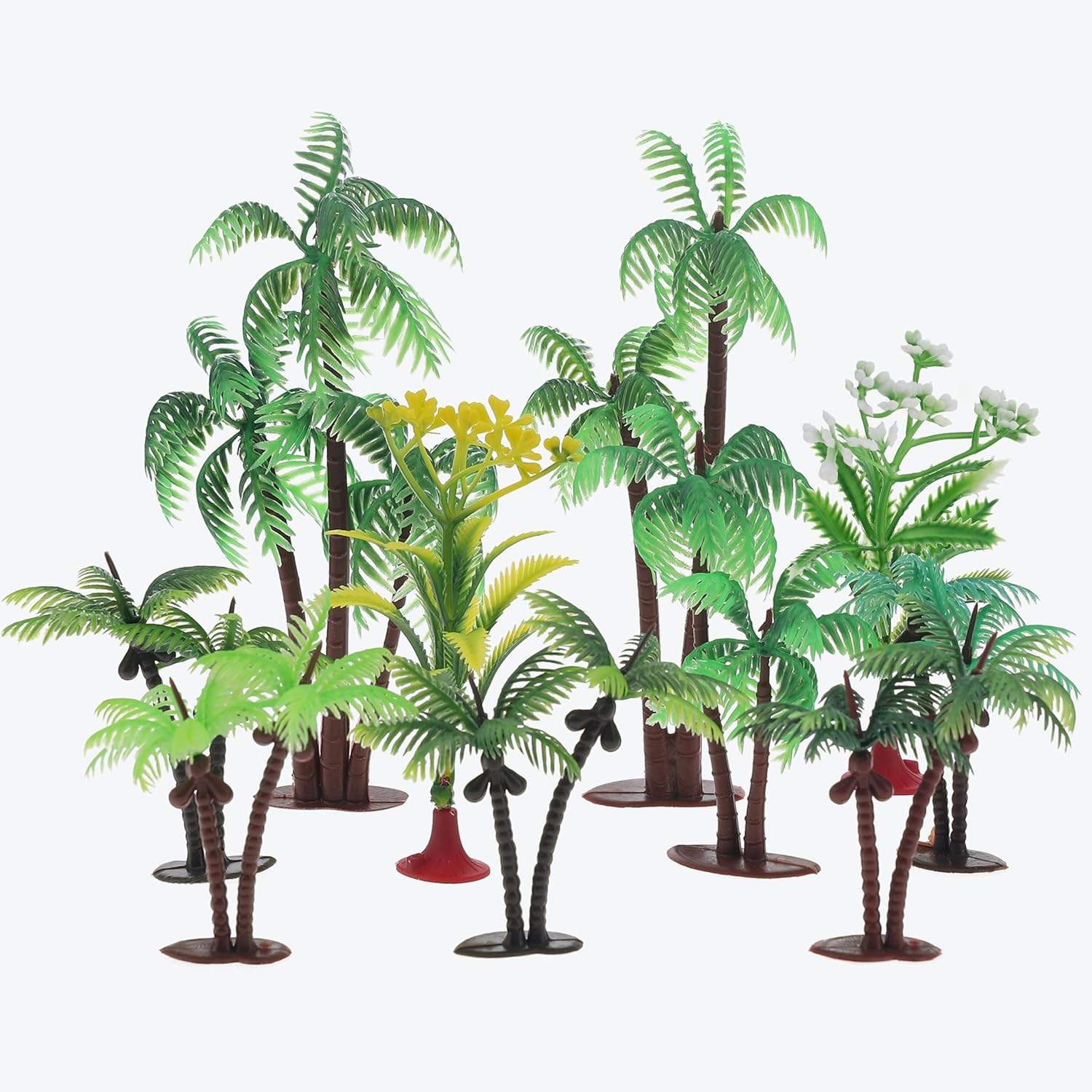 10Pcs Miniature Coconut Palm Tree Model Artificial Greenery Plant Decoration DIY