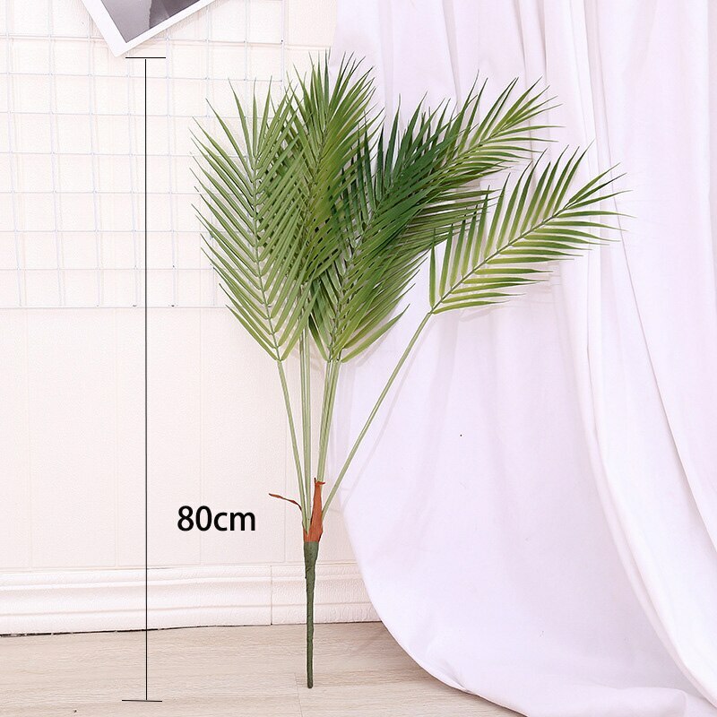 80cm 7 Fork Large Artificial Tree Fake Palm Leaves Tropical Plants