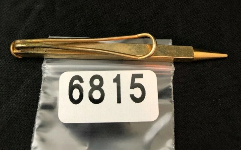 Tie Clip, Designer Anson Red Stone and Mechanical Pencil Mid Century Circa 1950s - Image 4 of 4