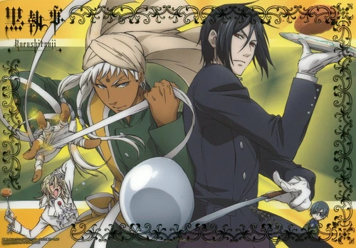 medium board Shitajiki Black Butler Kuroshitsuji anime gold foil Agni Sebastian