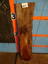 A871 2 1/4" THICK black walnut Live Edge Slab shelf table bench