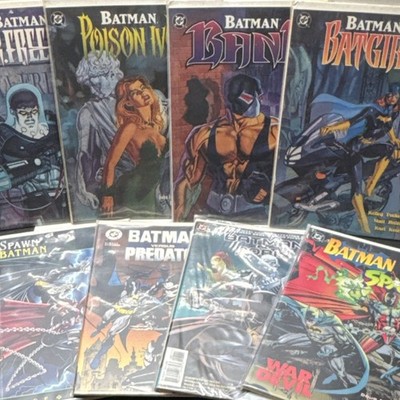 Batman Comic Book LOT (DC) Mr. Freeze, Bane, Batgirl, Spawn Crossovers, 8 issues