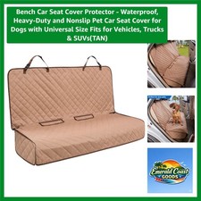 Waterproof Heavy-Duty Pet Car Seat Cover Protector - Universal Fit 49"L x 56"W