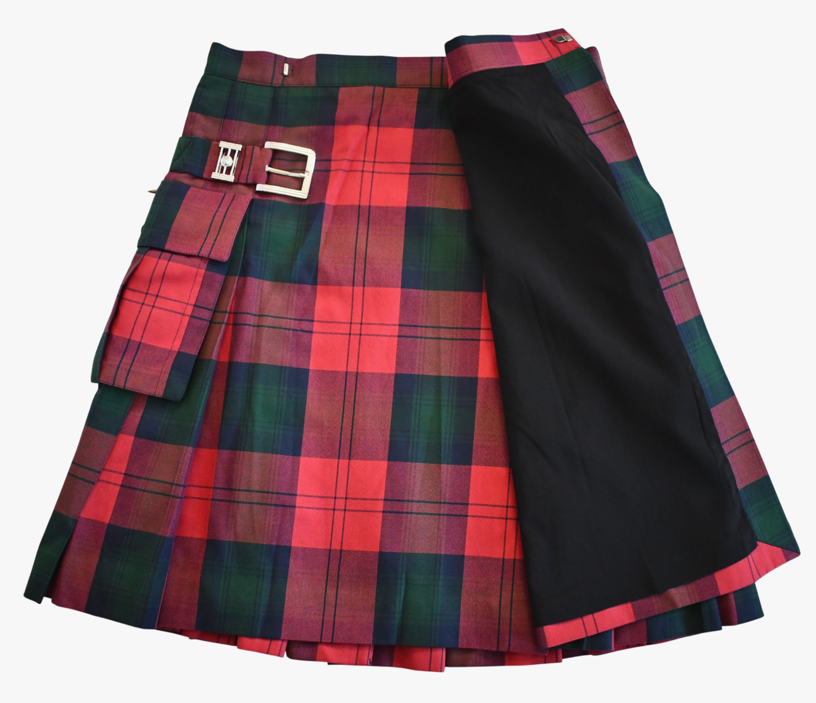 NEW VERSUS VERSACE Plaid Cotton Flannel KILT Style Men's SKIRT IT-44 W-30" image 5