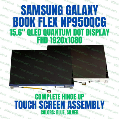15.6'' LCD Screen Touch Full top Assembly Samsung NP950QCG-K01US 1920x1080 Blue