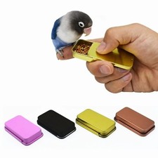 Parrot Toy - Handheld Feeder Cup for Bird Training - Durable Aluminum Design