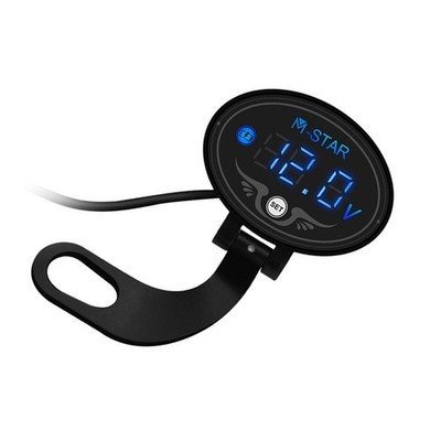 LED Digital blue Display Voltmeter Volt Panel Meter for 12V Car Motorcycle