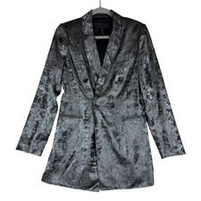 BCBGMAXAZRIA Blazer Womens XS Silver Metallic...