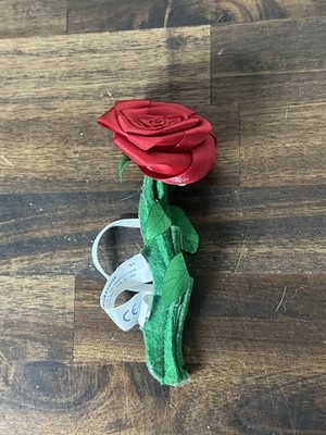 Build A Bear BAB Disney Beauty And The Beast Belle s Red Rose Flower Accessory