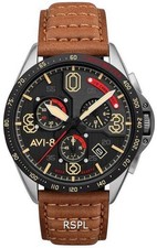 Orologio Uomo AVI-8 P-51 Mustang Blakeslee Cronografo Bronzo Rovere Quarzo AV-4077-02