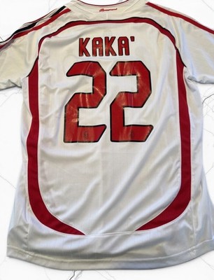 AC Milan Kaka #22 Away Champions League Short Sleeve Vintage Retro Jersey Size M