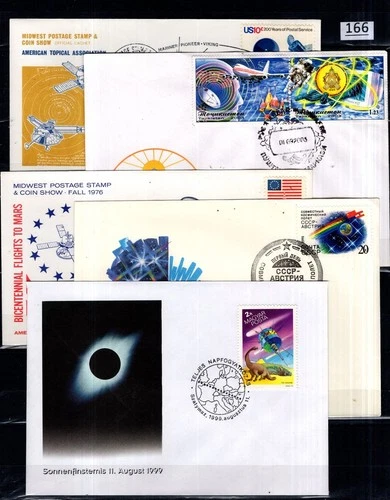 /// TAJIKISTAN, HUNGARY, USA, RUSSIA 1999 - 5 FDC - SPACE