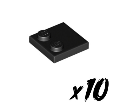 10x LEGO 33909   2x2 Fliese   tile modified   schwarz   black