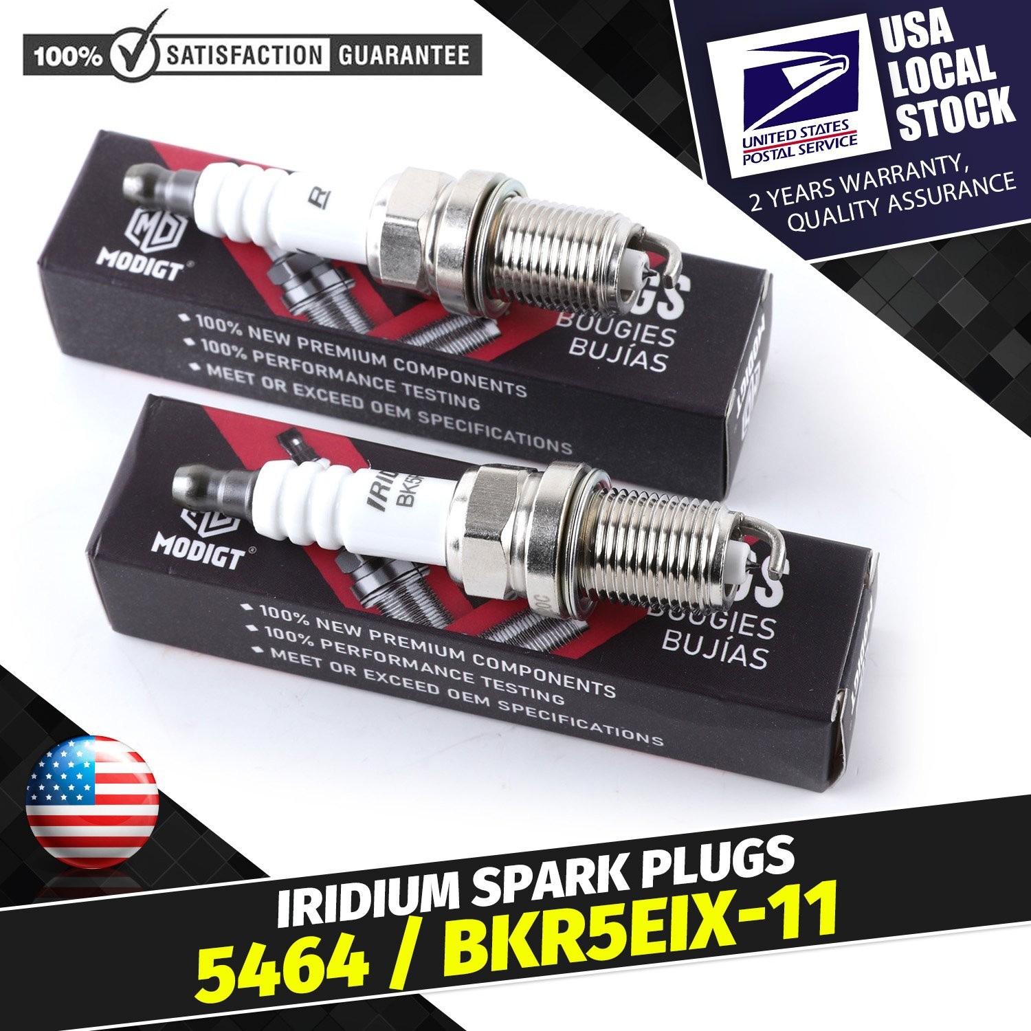 G-POWER Iridium Spark Plug For NGK BKR5EIX-11 5464 For Mitsubishi Toyota 4Packs