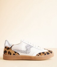 Dolce Vita Notice Leopard Leather Women  s Sneakers Sz 7 New