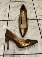 RAVEL  Edson bronze leather Stiletto Court Shoes size 6/39 NEW 