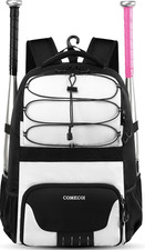 Softball Bag, Lightweight Baseball Backpack with Shoes Compartment, Baseball Bat