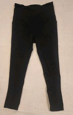 Danskin Ladies' Brushed Leggings with Bonded Side Pockets, Black Salt, Size-S.