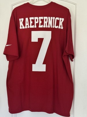 SF 49ers- COLIN KAEPERNICK #7 TEE SHIRT (3XL)  SUPER BOWL XLVII-  HOLOGRAM- NIKE