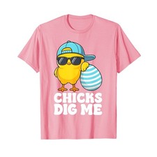 Chicks Dig Me Easter Toddler Boys Men Happy Easter Funny T-Shirt