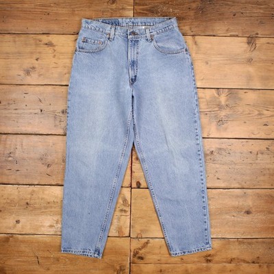 Vintage Levis 560 Jeans 34x30 90s Blau Relaxed Taper USA Made Light Denim