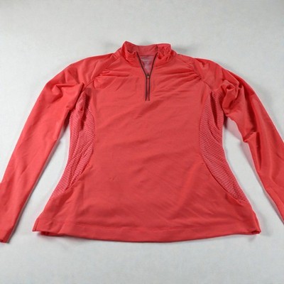 Slazenger Golf Quarter Zip Pullover Women s Medium Coral Athletic Top