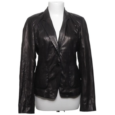 Hugo Boss, Ledersacko, Größe: 36, Schwarz, Einfarbig, Damen #ADD