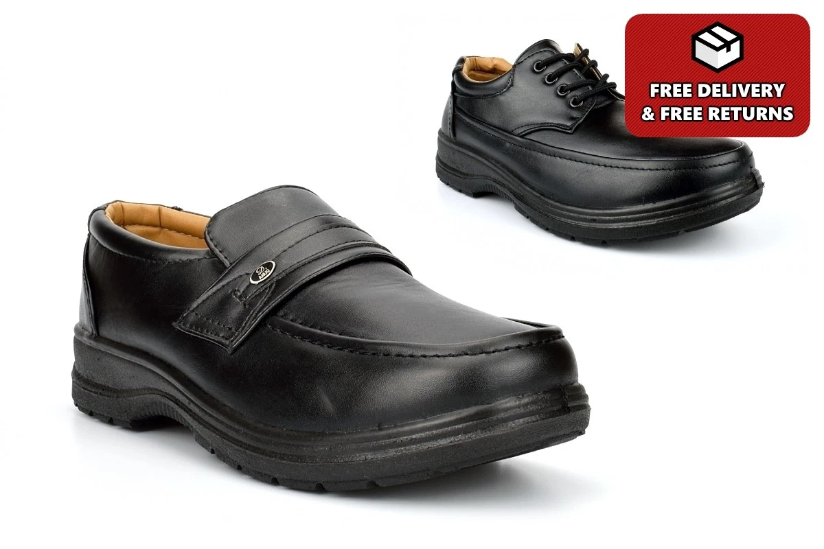 Mens Comfort Shoes Mens Casual Shoes Slip On/Lace Lightweight Shoes Work Black
Opens in a new window
