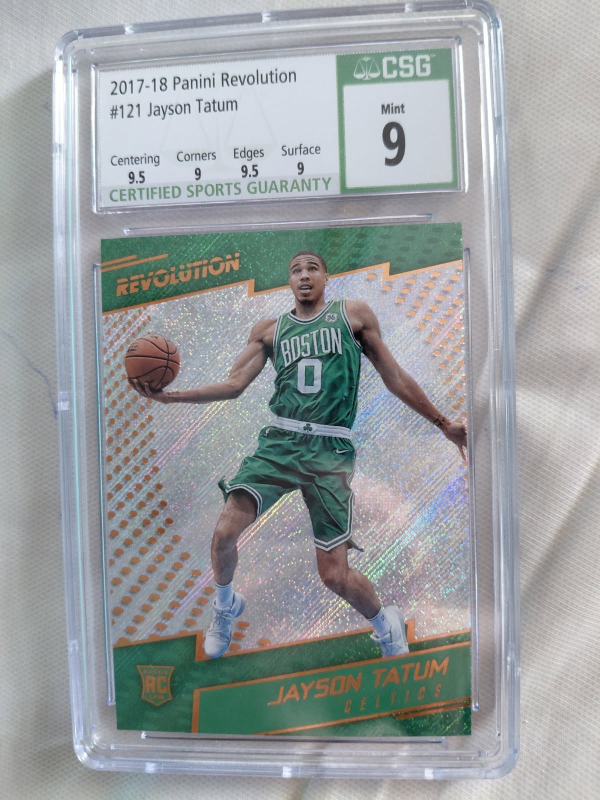 2017-18 Panini Revolution Jayson Tatum rookie card #121 graded mint 9