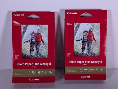 New Lot Canon Glossy II Photo Paper Plus/2 pack Total 200 Sheets 4''x6'' PP-301